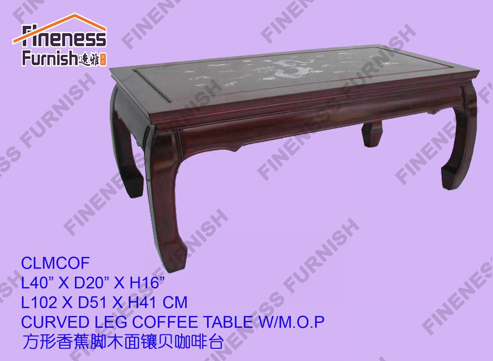 Curved  Leg Coffee Table W/M.O.P.