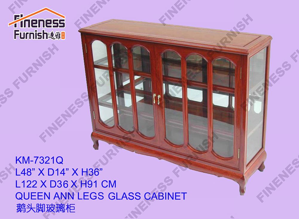 Queen Ann Legs Glass Cabinet