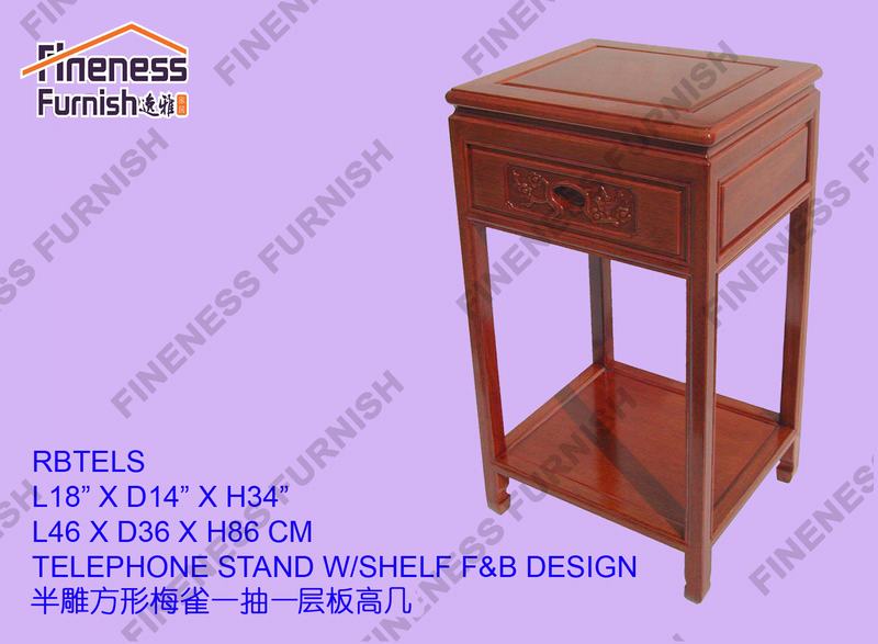 Telephone Stand W/Shelf F&B Design