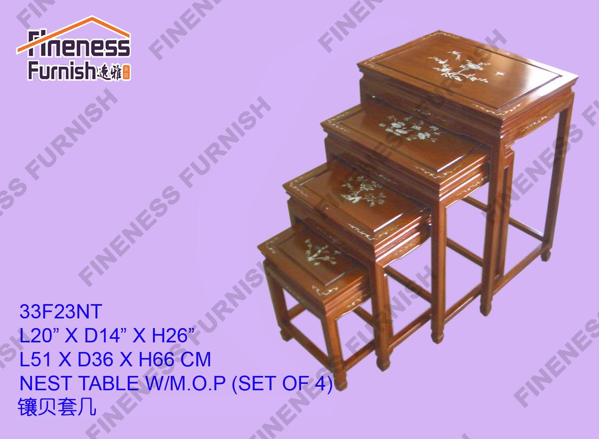 Nest Table  W/M.O.P. (Set Of 4)