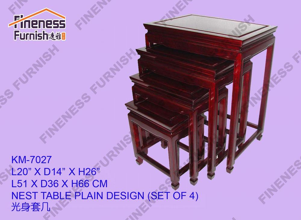 Nest Table  Plain Design (Set Of 4) 
