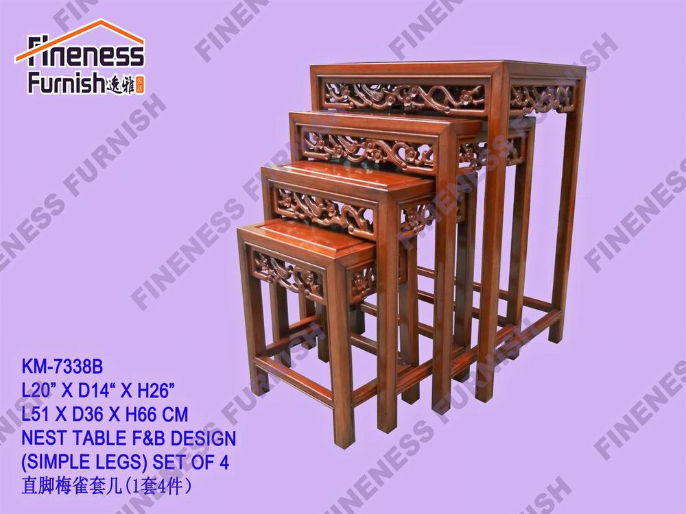 Simple Legs Nest Table F&B Design (Set Of 4)