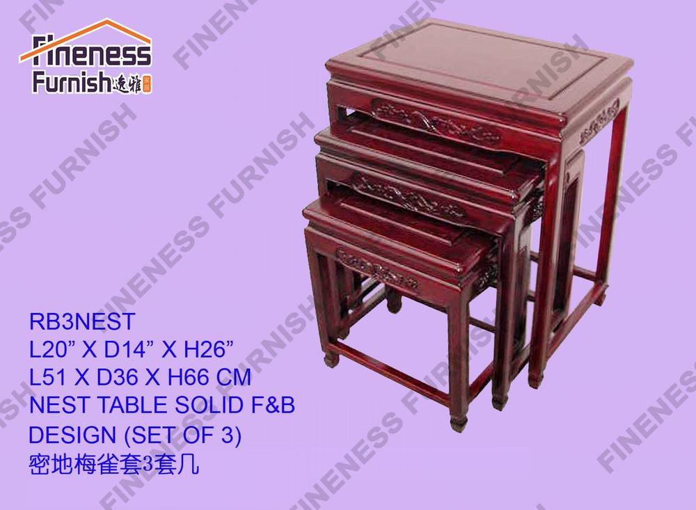 Nest Table Solid F&B Design(Set Of 3)
