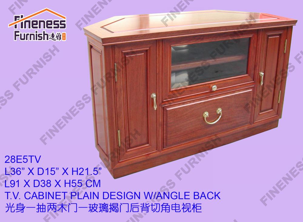 T.V. Cabinet Plain Design W/Angle Back