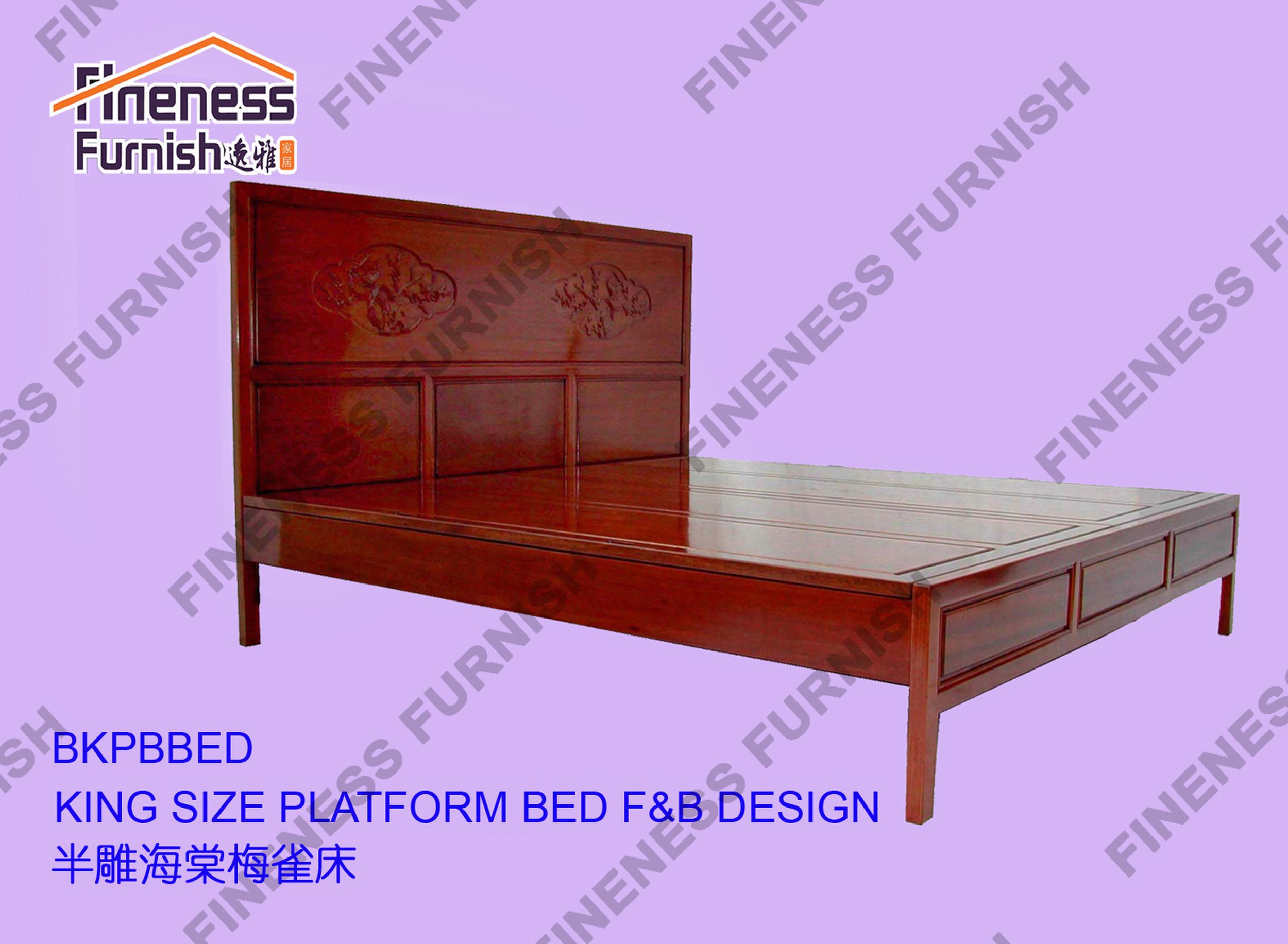 King Size Platform Bed F&B Design