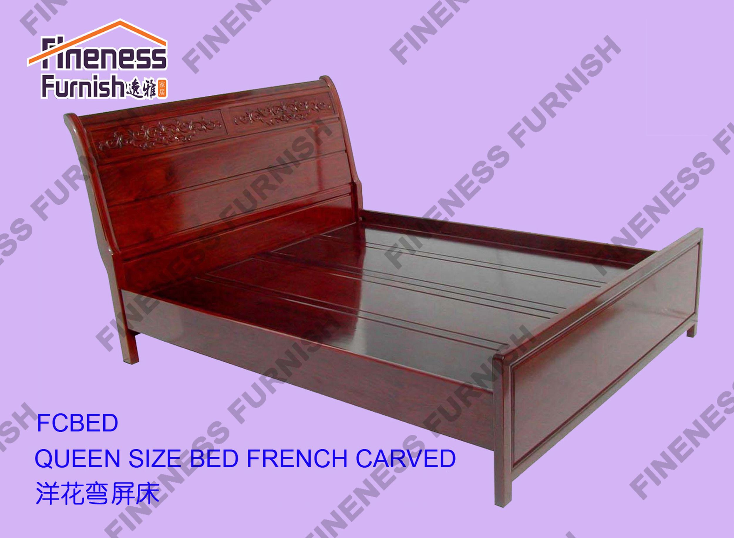 Queen Size Bed French Carved 