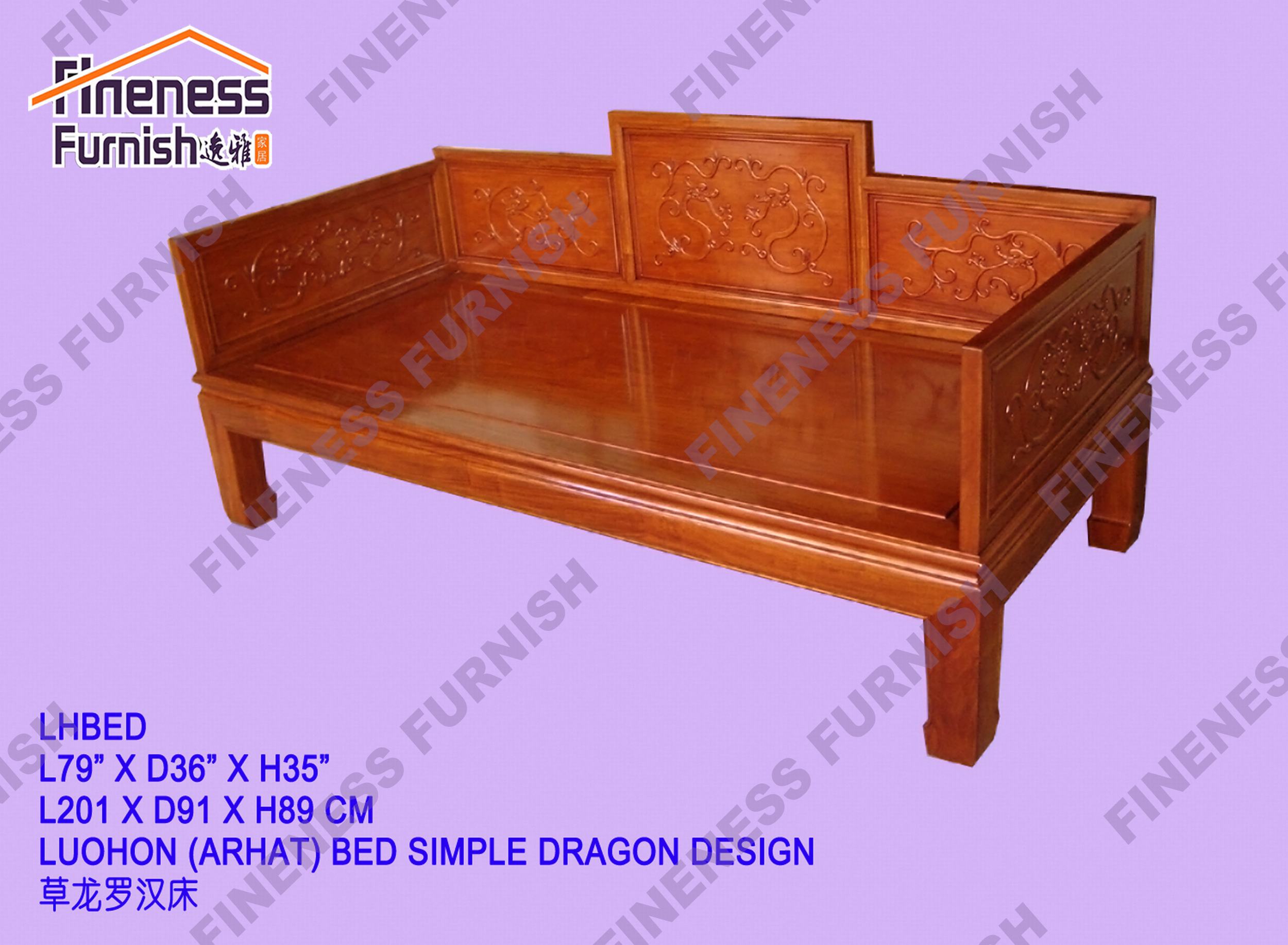 Luohon(Arhat) Bed Simple Dragon Design