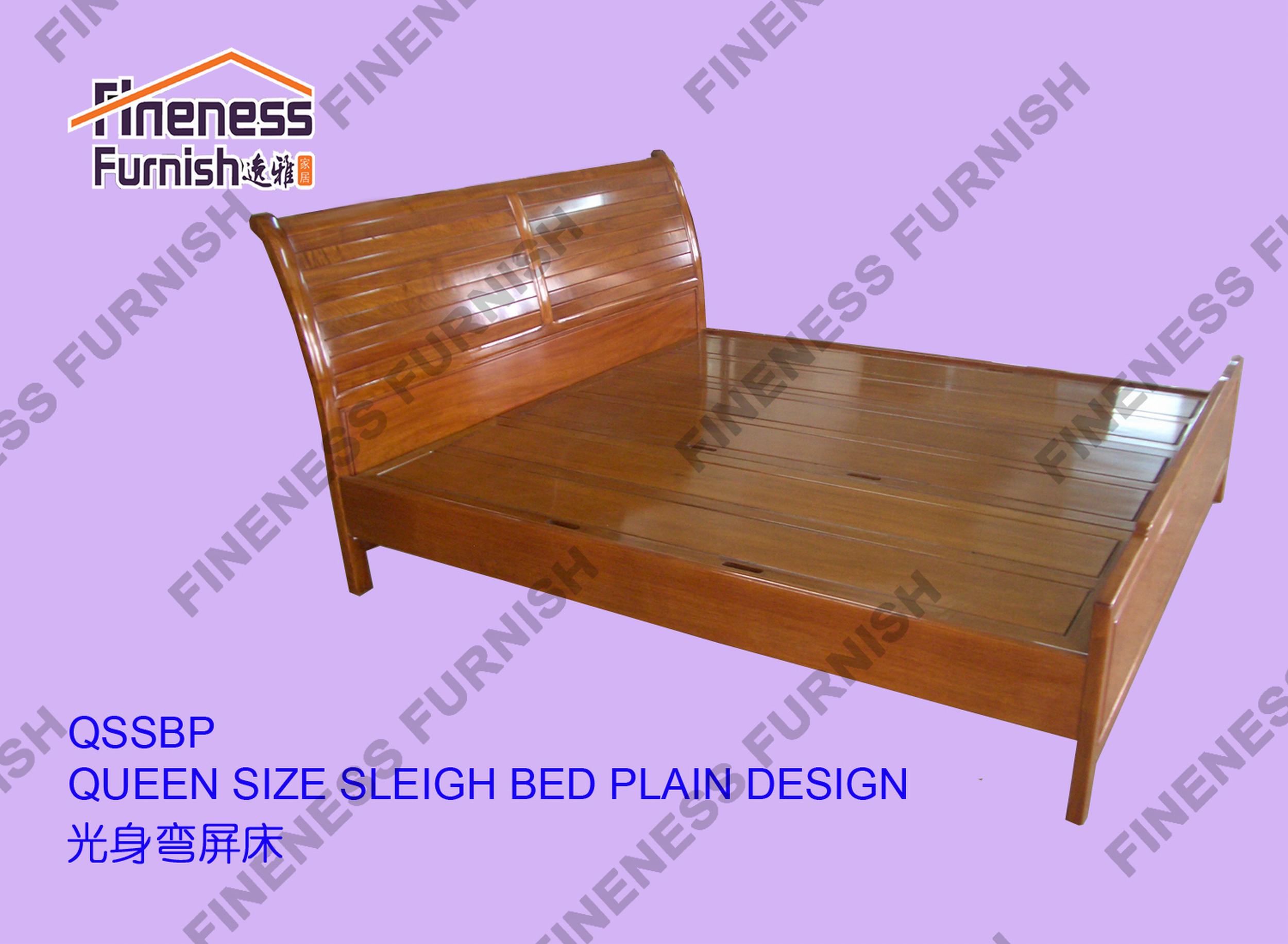 Queen Size Sleigh Bed Plain Design