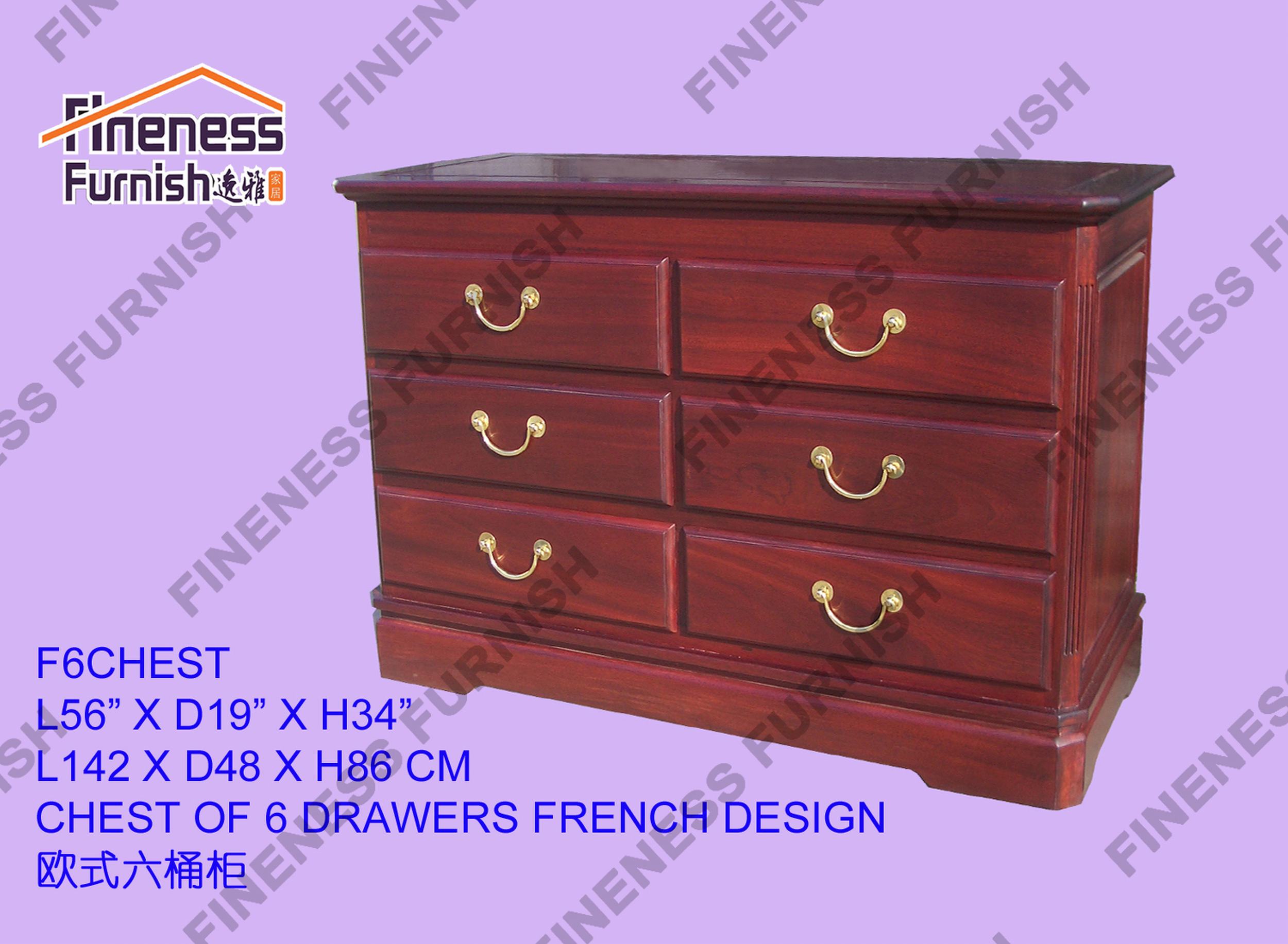 Chest Of 6 Drawers French Design