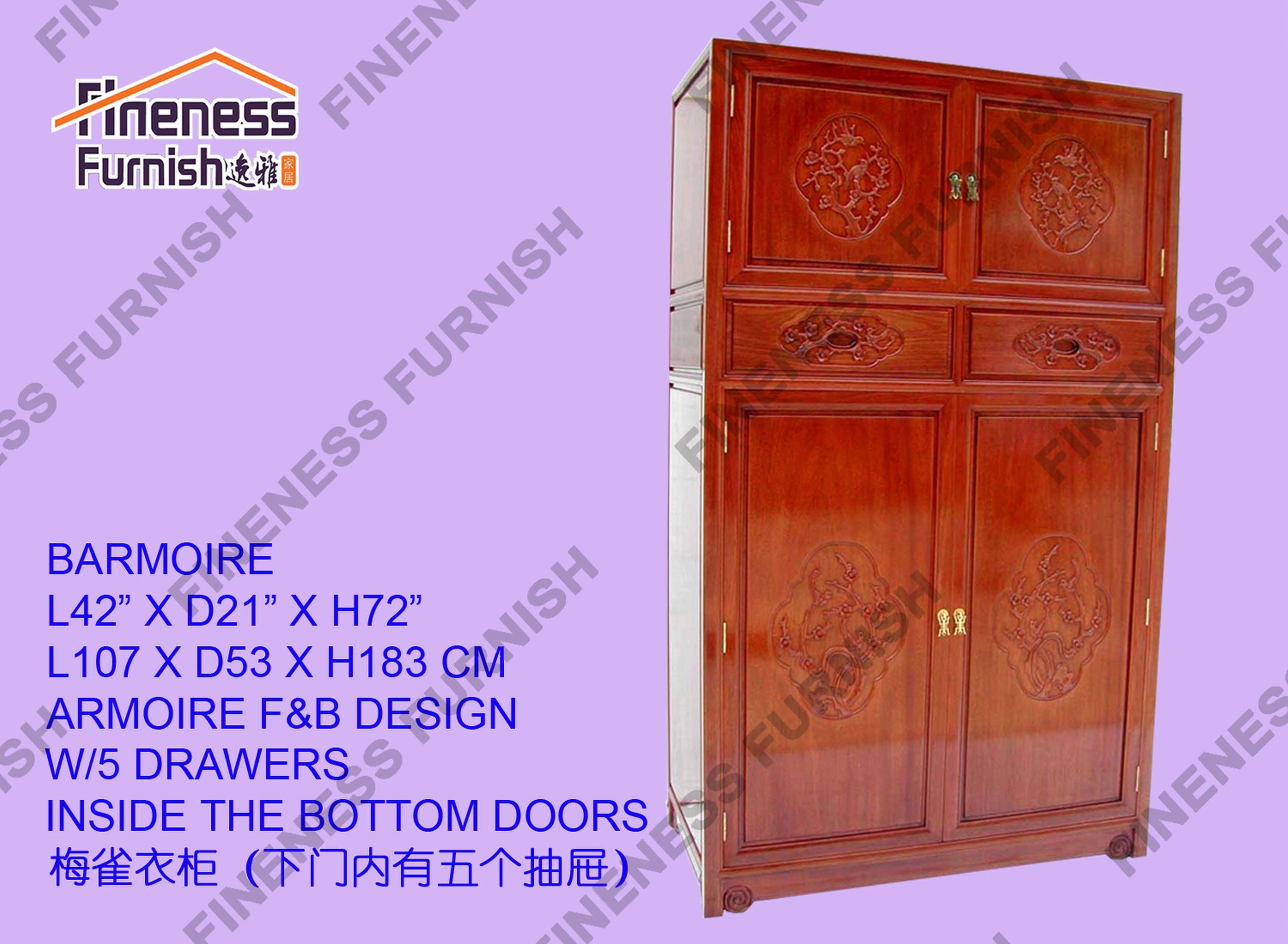 Armoire F&B Design W/5 Drawers Inside The Bottoom Doors