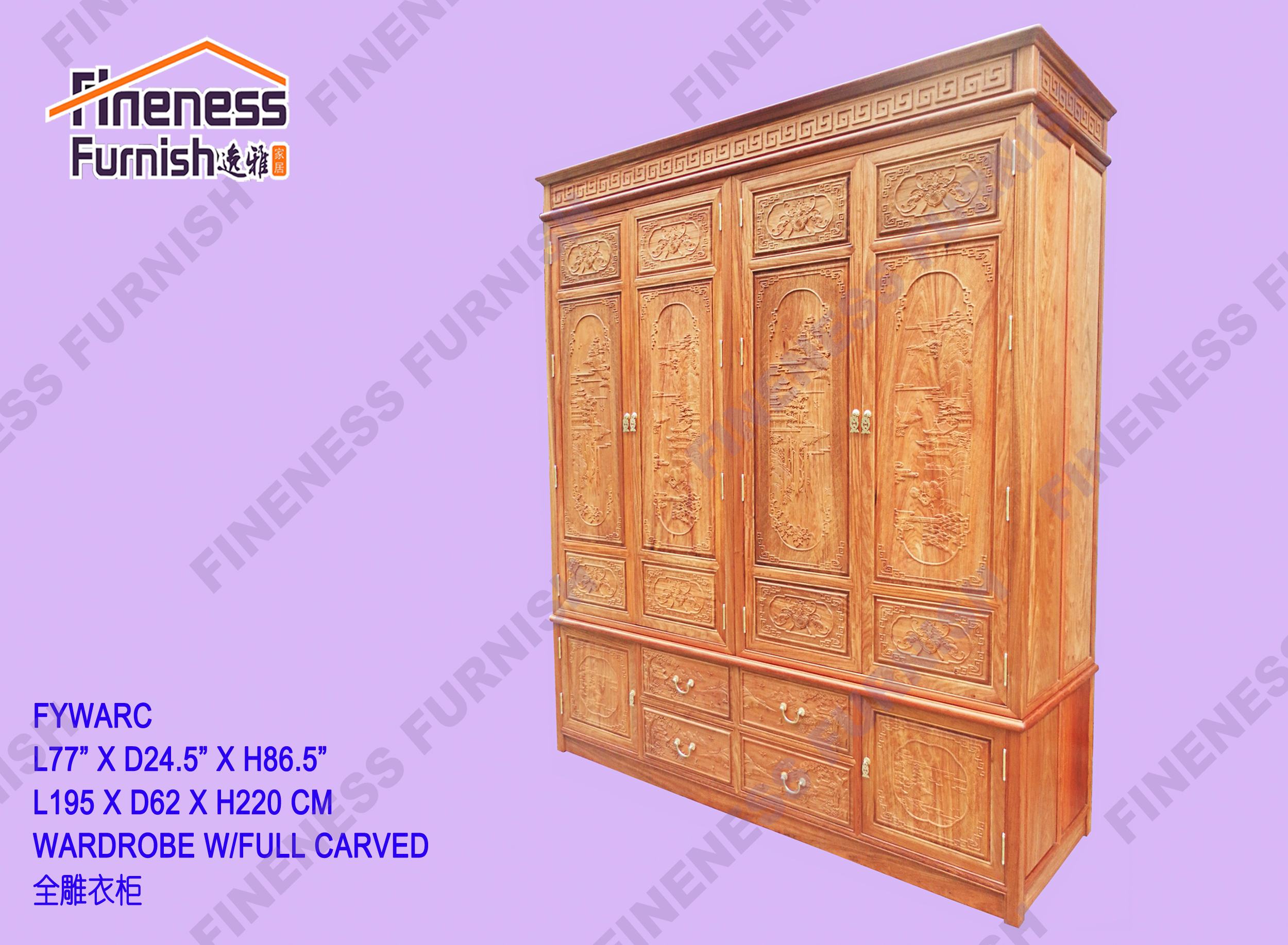 Wardrobe W/Full Carved