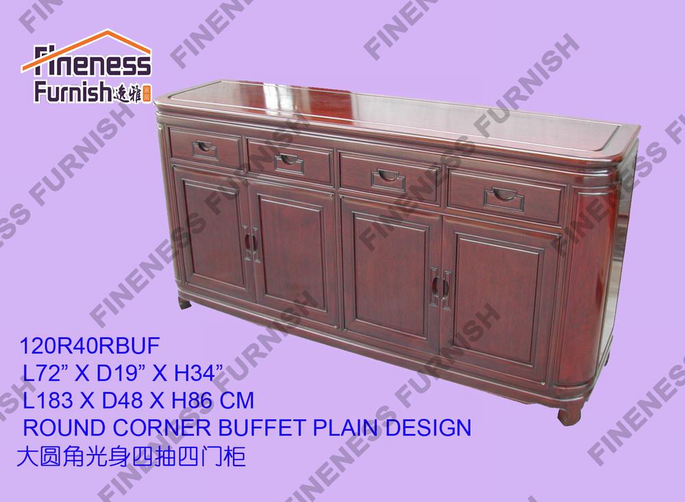 Round Corner Buffet Plain Design 