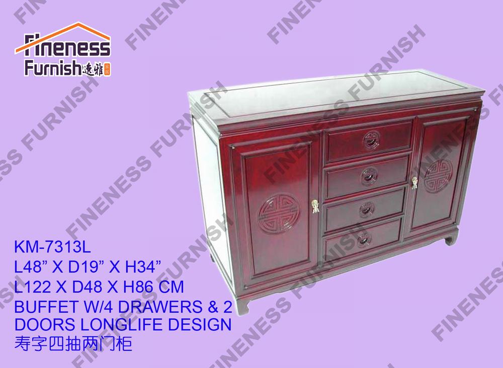 Buffet W/4 Drawers & 2 Doors Longlife Design 