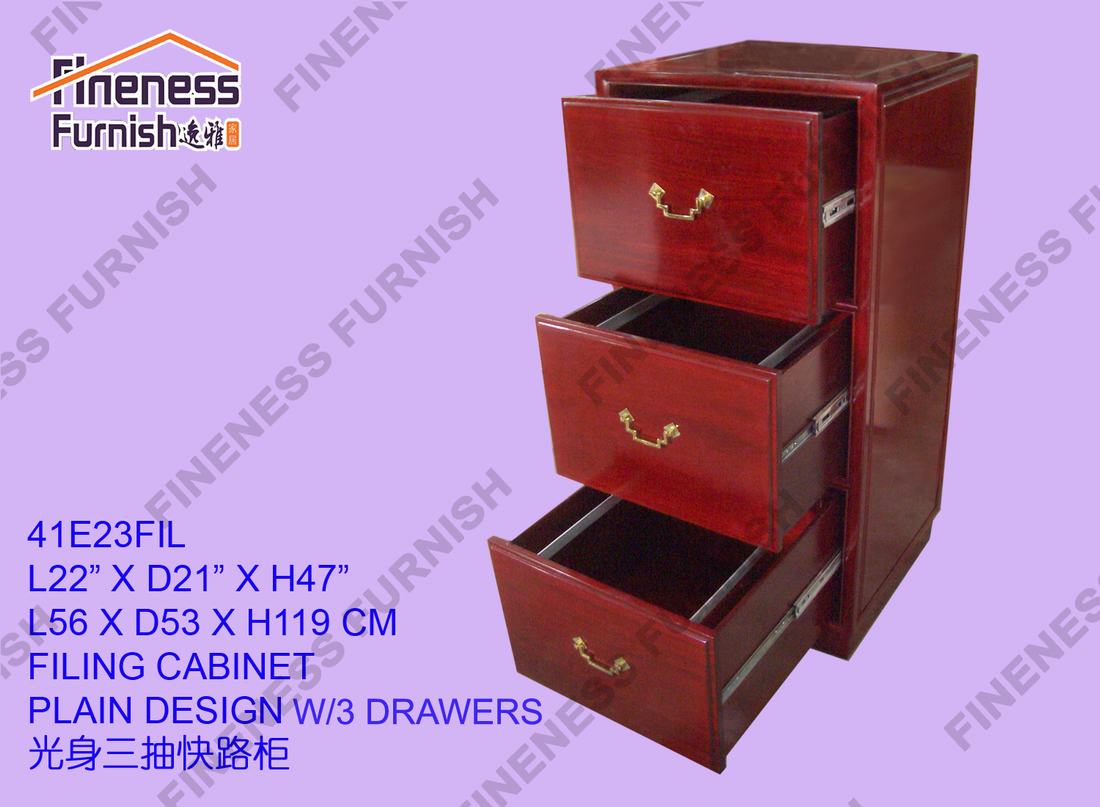 Filing Cabinet Plain Design W/3 Drawers